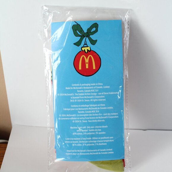 McDonald's The Grinch  Socks 2024 Dr Suess - Picture 2 of 3